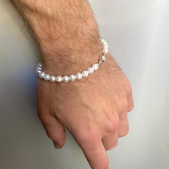 Silver Necklace Extender, 925 Sterling Silver Magnetic Necklace Clasps and Closures, Silver Double Magnetic Clasps Necklace Bracele Connector Extenders Extension Chains for Jewelry Making