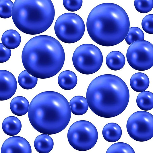 300Pcs Vase Filler RoyalBlue No Hole Faux Pearl Beads for Vase Filling Decorations, Candle Centerpieces, Wedding Centerpieces, Home Party Decor (8/14/20mm)