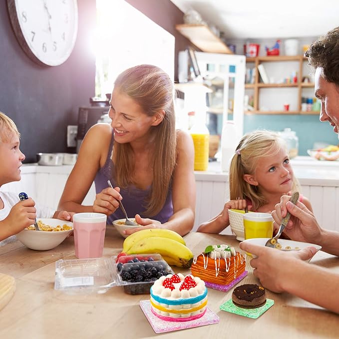 Patelai 6 Sizes Silicone Coaster Resin Molds Kit Square Rectangular Coaster Epoxy Resin Molds Rectangle Deep Tray Casting Mold for DIY Flower Bouquet Preservation Cup Mat Home Decoration