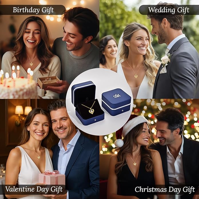 Moissanite Infinity Love Heart Pendant Necklaces for Women, 1-3 Carat 925 Sterling Silver 18K Gold Plated Engraved with"I LOVE YOU', Anniversary Birthday Present Jewelry Christmas Valentines Day Gift for Women Wife Girlfriend Her