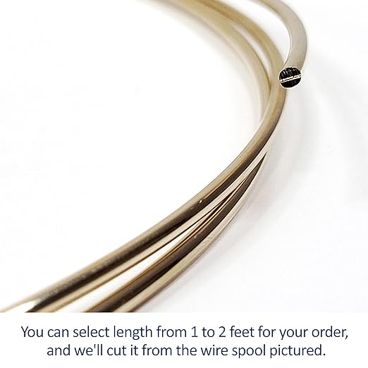 10 Gauge, Round, Half Hard, 14/20 Yellow Gold-Filled Wire - 1 FT - for Jewelry Art from WIZART