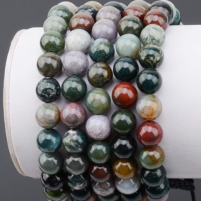 MASSIVE BEADS Natural Healing Power Gemstone Crystal Beads Unisex Adjustable Macrame Bracelets