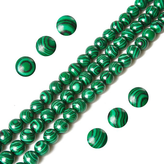100pcs 10mm Malachite Beads Natural Gemstone Beads Round Loose Beads for Jewelry Making