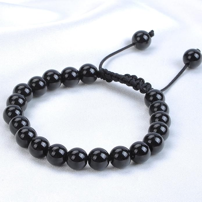MASSIVE BEADS Natural Healing Power Gemstone Crystal Beads Unisex Adjustable Macrame Bracelets