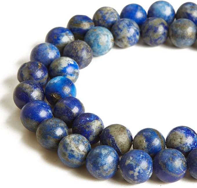 100pcs 8mm Lapis Lazuli Beads Natural Gemstone Beads Round Loose Beads for Jewelry Making