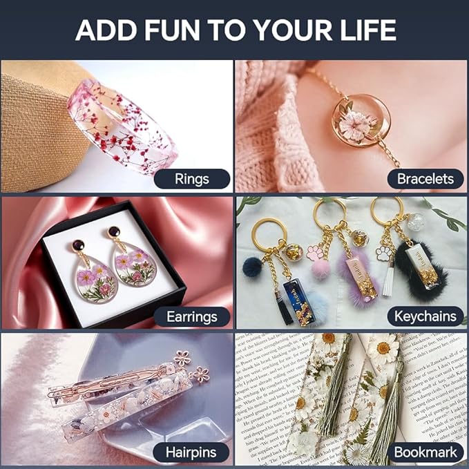 UV Resin,1500g High Gloss & Clear & Solar Cure Sunlight Activated Glue Hard,UV Cure Resin for Casting,Coating & DIY Crafts（250g*6）