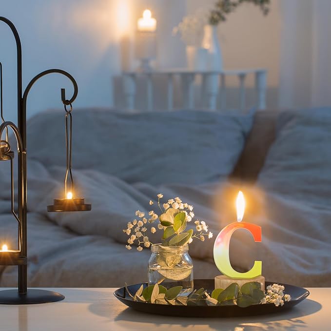 Gartful Resin Letter Molds, C Capital Alphabet Epoxy Resin Mold, Thick 3D Silicone Letter Molds for Making Letters, Word Sign Art, DIY Crafts, Making Candle, Party, Home Decor