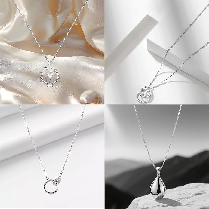 30 Pack Necklace Chains Bulk, Silver Chain Necklace, 1.5mm Stainless Steel Necklace Chains for Jewelry Making