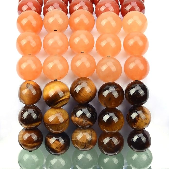 MASSIVE BEADS Natural Healing Power Gemstone Crystal Beads Unisex Adjustable Macrame Bracelets