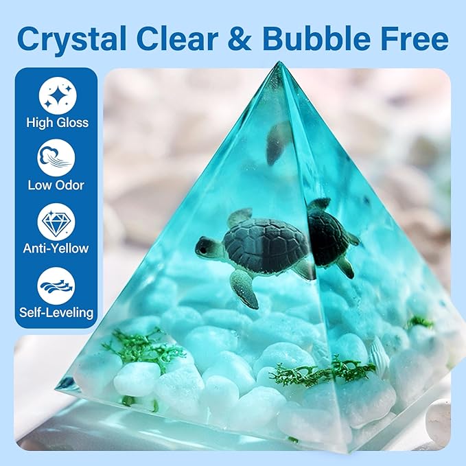 LET'S RESIN Epoxy Resin Kits and Molds Complete Set, 16oz Resin Art Kit with Silicone Molds, Pigment, Dried Flowers, Crafts for Adults, Beginners, Art Supplies for DIY Lovers, DIY Gift for Women