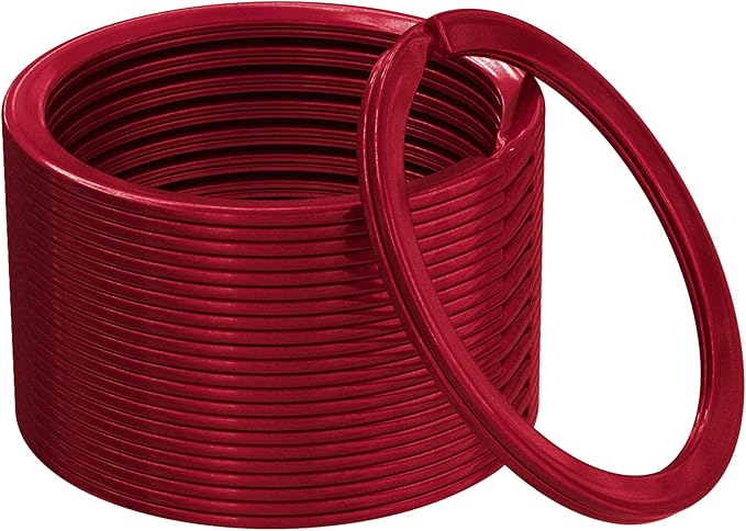 Key Rings Flat Split Keychain Bulk – Heavy Duty 1.18" (30 mm) Keyring – Organize Fast for Car & Home, Lanyards, School/Office/DIY – Metal Dog Tag Rings – Silver/Gold/Rainbow/Gunmetal