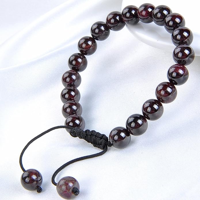 MASSIVE BEADS Natural Healing Power Gemstone Crystal Beads Unisex Adjustable Macrame Bracelets