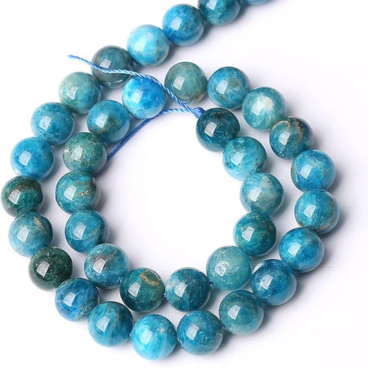 4MM 88PCS Natural Stone Blue Apatite A Grade Loose Beads for Jewelry Making DIY Bracelet