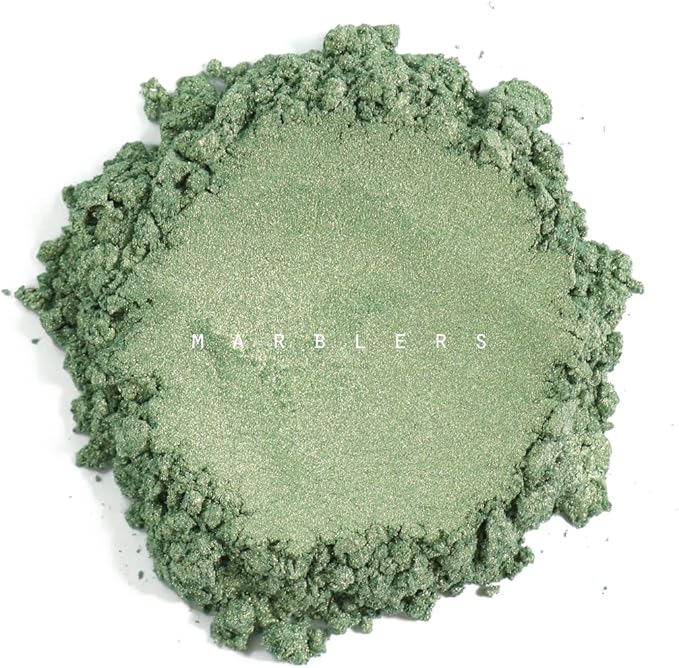 MARBLERS Green Mica Powder [Forest Green] 4oz (113g) | Cosmetic Grade | Epoxy Resin Pigment, Dye | Non-Toxic, Vegan, Cruelty-Free | Lip Gloss, Nails, Body Butter, Bath Bomb, Candle & Soap Making