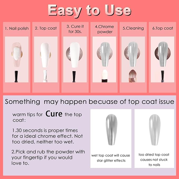 Allstarry Christmas Chrome Nail Powder, 4 Colors Metallic Mirror Effect Blue Gold Red Chrome Powder Manicure Chrome Pigment Glitter Dust Kit for Gel Polish Nail Art Decoration - Ruby Sapphire Series