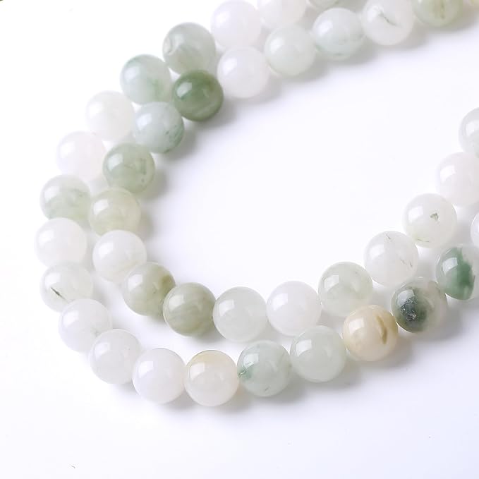 8MM 45PCS Blue and White Streamer Stone Beads for Jewelry Making DIY Craft Gemstone Beads Kit Smooth Healing Crystal for Bracelets, Necklaces