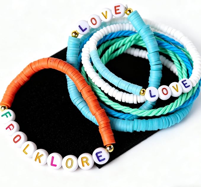 nikkiGuo 6380 PCS Jewelry Making Kit – 24 Colors Seed Beads, 24 Colors Clay, UV Color Changing & Glow Pony, Letter, Mixed Charms, Tools,Gift Box for DIY Bracelets