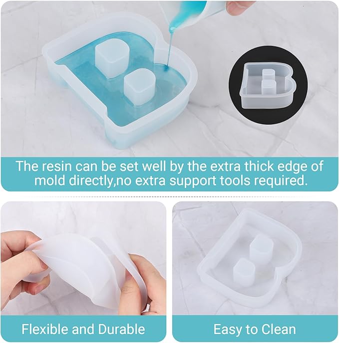 Gartful Resin Letter Molds for Casting, B Capital Alphabet Resin Silicone Molds for Epoxy, Thick 3D Silicone Letter Molds for Making Letters, Word Sign Art, DIY Crafts, Making Candle, Party Home Decor