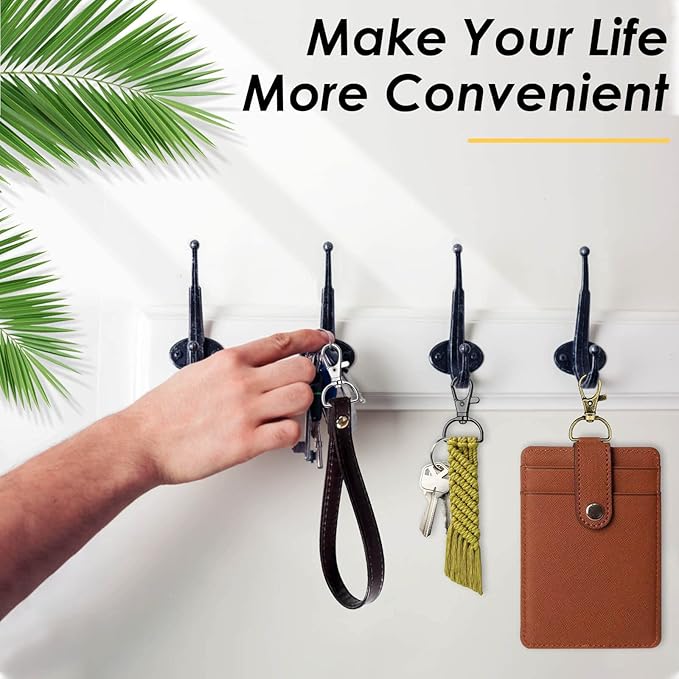 Swivel Clasp Hooks, Anezus 80Pcs Key Chain Clip Hooks, D Ring Clip Lanyard Hardware for Keychain Making, Lanyard Making, Purse Hardware, DIY Craft (3/4” Inside Width)