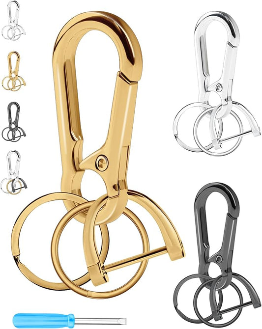 FIVEIZERO 13Pcs Keychain Clips Kit, Key Ring and Keychain Clip, D Rings, Key Rings Bulk, Key Rings for Home Car Keys, Office