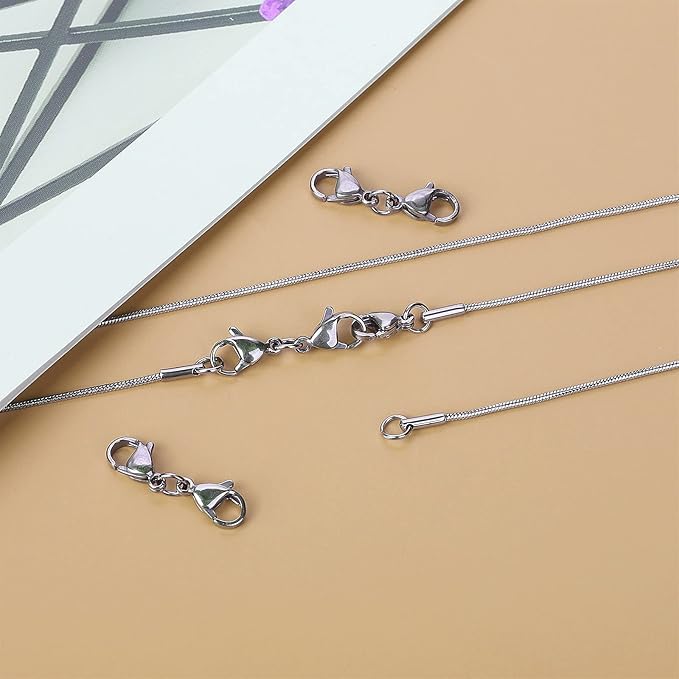 Grevosea 10 Pieces Double Lobster Clasp Extender, Stainless Steel Lobster Claw Clasps Double Claw Connector Bracelet Necklace Extender for DIY Jewelry Making Women Gifts (Silver)