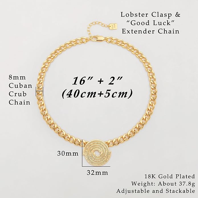 Aobei Pearl 18K Gold Plated Paperclip Chain Choker Satellite Chain Freshwater Cultured Biwa Pearl Pendant Necklace Dainty Jewelry for Women