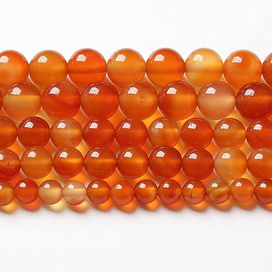 45pcs 8mm Natural Gradient Red Agate Gemstone Beads Round Loose Spacer Beads for Jewelry Making DIY Bracelets Necklaces 15" (8mm, Red Agate)