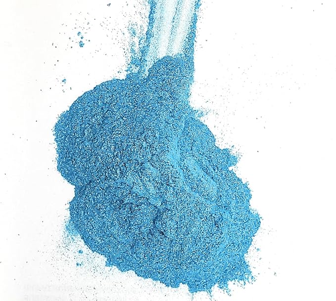 Pearl Mica Powder Pigment Dye - 500 Grams (1.1 lbs) - Best Bulk Price for Fine Arts, Crafting, Painting, Bath Bomb Soap Candle Slime Jewelry Making, Epoxy Resin, Woodworking (Blue BL13)