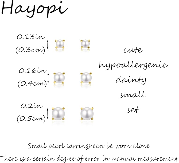 Pearl Earrings for Women - Dainty Gold Dangle Drop Earrings, 14k Gold Plated Cute Bow Design, Hypoallergenic Pearl Studs, Wedding Jewelry Gifts