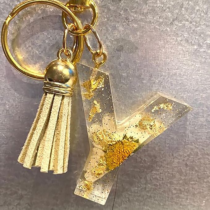 A-Z Letters Silicone Molds for Resin Crafts Keychain Molds Alphabet Epoxy Resin Molds Letter Silicone Mold 26 Alphabets Resin Jewelry Making Kit For DIY Earrings Bracelet Necklace Key Chains Bag Decor