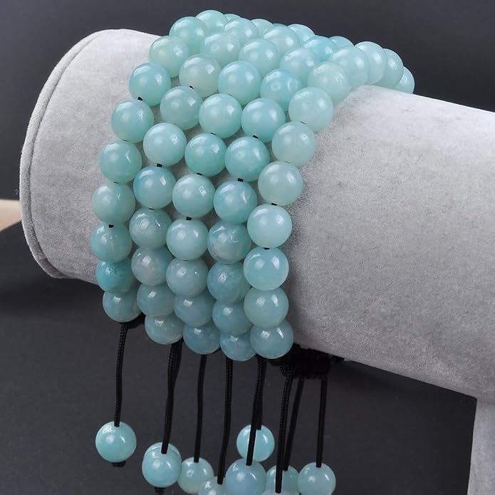 MASSIVE BEADS Natural Healing Power Gemstone Crystal Beads Unisex Adjustable Macrame Bracelets