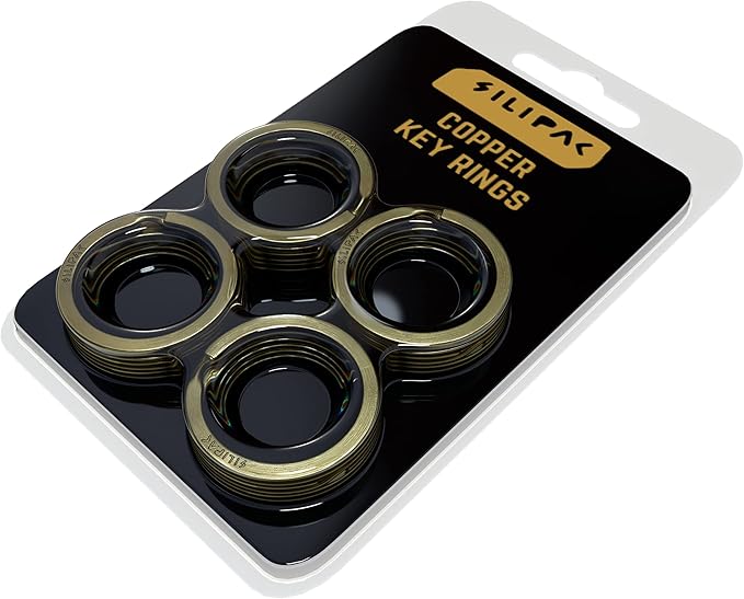 Key Rings Flat Split Keychain Bulk – Heavy Duty 1.18" (30 mm) Keyring – Organize Fast for Car & Home, Lanyards, School/Office/DIY – Metal Dog Tag Rings – Silver/Gold/Rainbow/Gunmetal