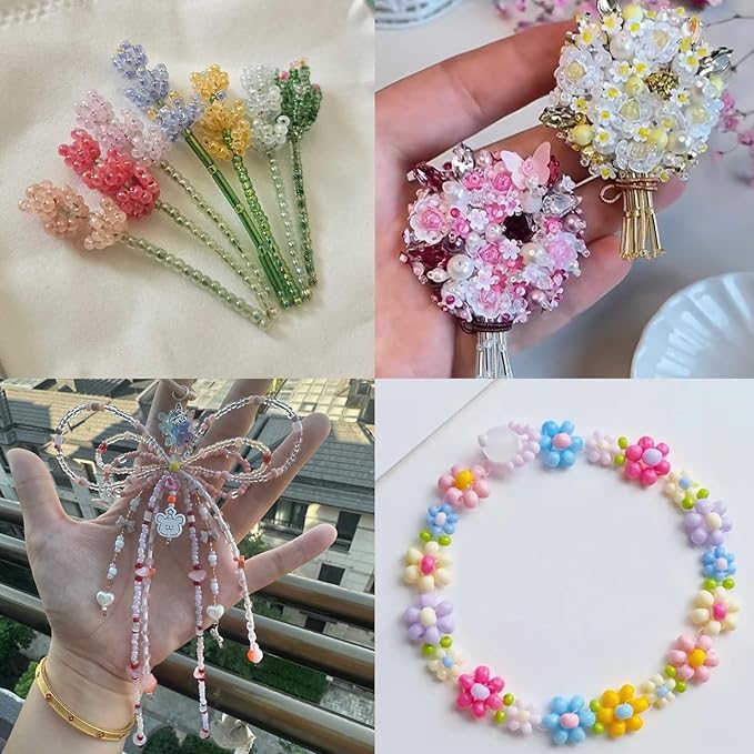 JOJOPLAY 11200pcs Glass Seed Beads for DIY Crafting Bracelet Necklace Embroidery Jewelry Making Supplies (3mm, 400pcs/Color, 28 Colors, Red Scheme)