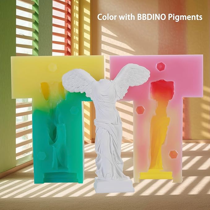 BBDINO Silicone Mold Making Kit, Mold Making Silicone 20A Translucent 4.4 lbs, Liquid Silicone for Mold Making 1:1 by Volume, Ideal for Casting Resin, Soap, Plaster, Wax Silicone Molds