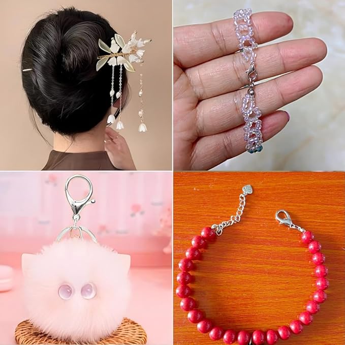 200 PCS Silver Lobster Claw Clasps, Small Alloy Lobster Clasps with Metal Storage Box Lobster Clips for DIY Keychains Bracelets Necklaces Crafts Jewelry Making (12×7mm, Silver)