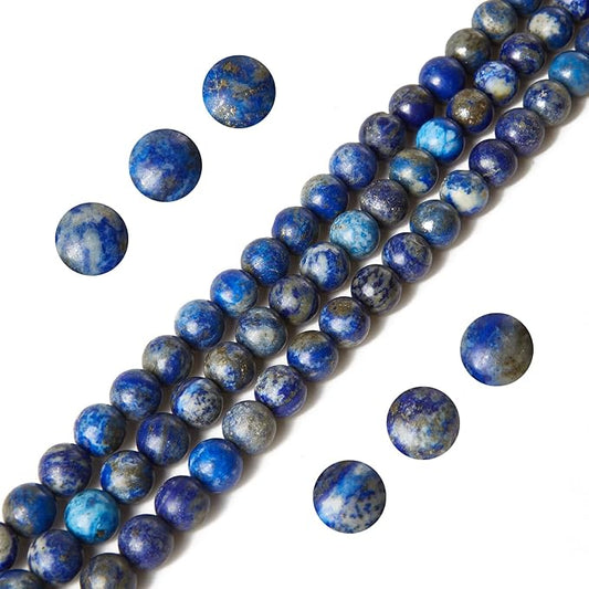 100pcs 6mm Lapis Lazuli Beads Natural Gemstone Beads Round Loose Beads for Jewelry Making