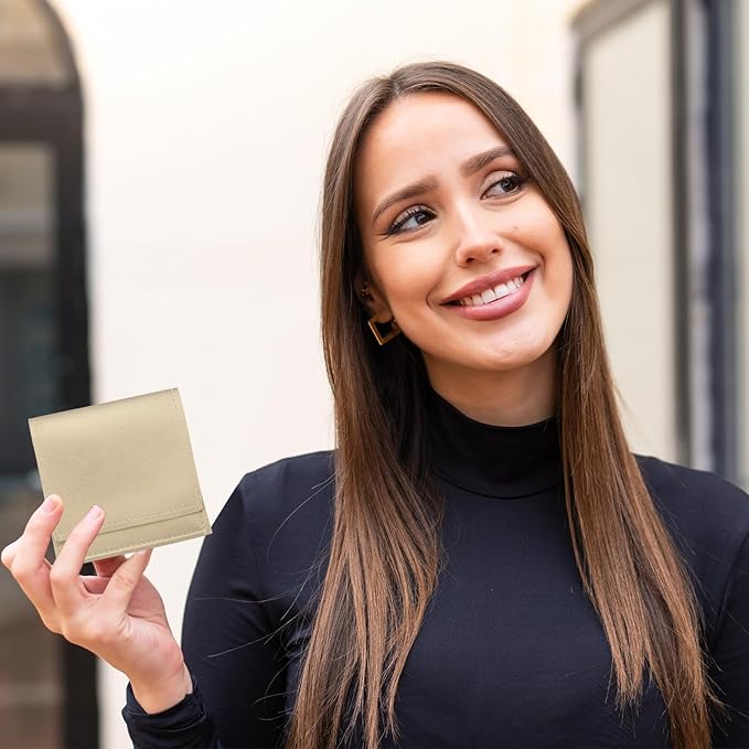 PATIKIL 20 Pack PU Leather Jewelry Pouch, 3" x 3" Envelope Style Jewelry Pouches for Bracelets Necklaces Earrings Rings, Small Luxury Bags for Wedding Candy Gift Storage, White