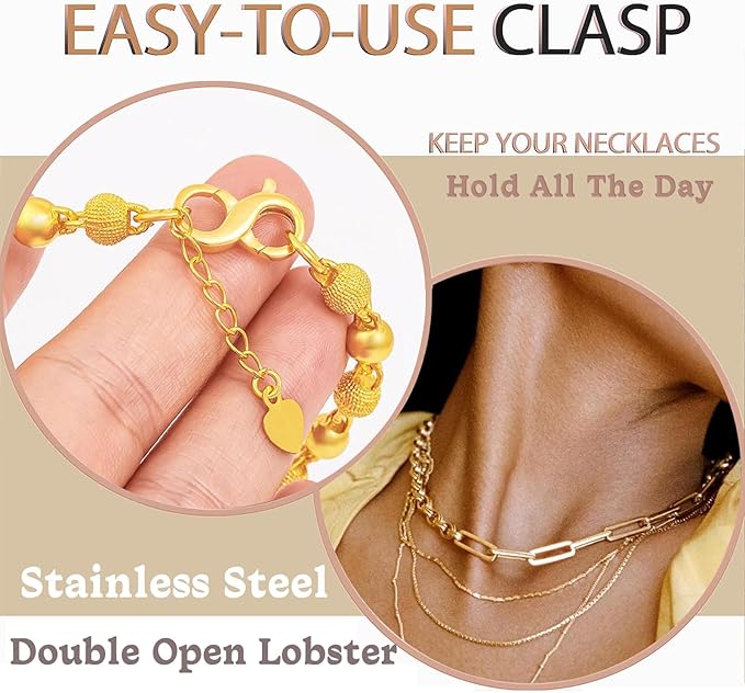 Double Opening Lobster Clasp 316 Stainless Steel Silver and Gold Pleted Necklace Bracelet Extender Clasps and Closures for DIY Jewelry