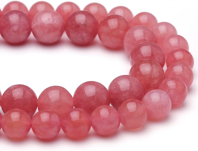 Natural Stone Beads for Jewelry Making,8mm Ice Type Sunstone Polished Smooth Round Gemstone Beads for Bracelet Necklace 15 Inch