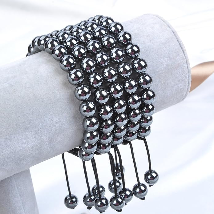 MASSIVE BEADS Natural Healing Power Gemstone Crystal Beads Unisex Adjustable Macrame Bracelets