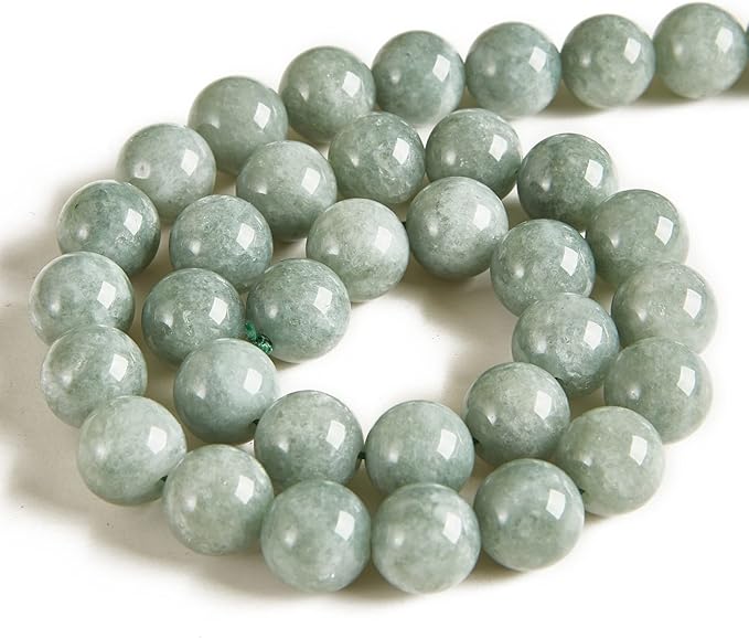 100pcs 6mm Burmese Jade Beads Natural Gemstone Beads Round Loose Beads for Jewelry Making