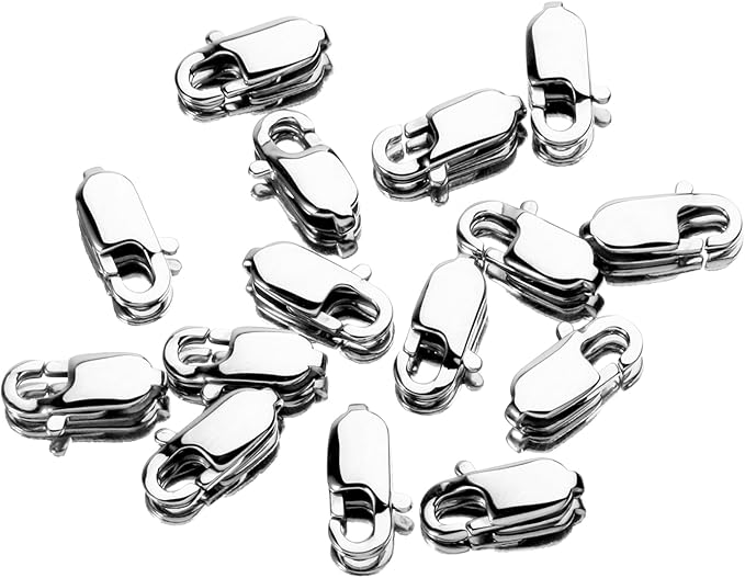 15PCS 18MM Lobster Clasps 316 Stainless Steel Lobster Claw Clasps Bulk for Necklace Bracelet Jewelry Making DIY Craft