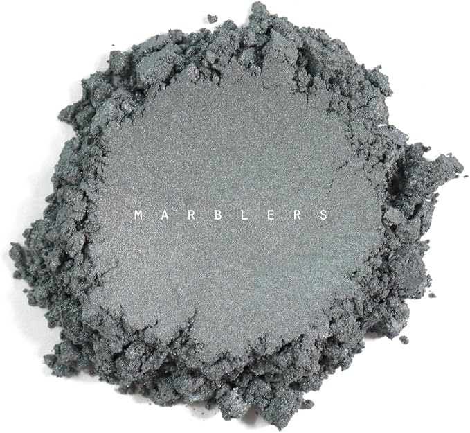MARBLERS Gray Mica Powder [Dark Gray] 4oz (113g) | Cosmetic Grade | Epoxy Resin Pigment, Dye | Non-Toxic, Vegan, Cruelty-Free | Lip Gloss, Nails, Body Butter, Bath Bomb, Candle & Soap Making