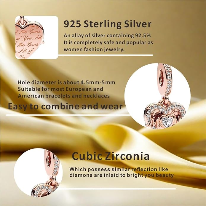 Fashion Charms Compatible for Bracelets,S925 Sterling Silver Charms,For Women Jewelry Present