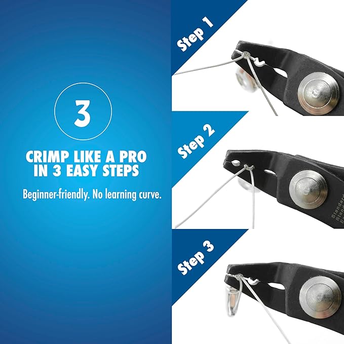 Beadalon Crimp Tool Standard - Fits Crimp Beads #1-3, Crimp Tubes #2-3, Dark Blue, Pocket Travel Size 4 in / 10.1 cm