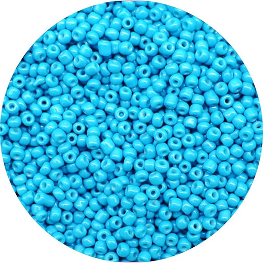 THUTEP 8000 pcs 3mm Seed Beads, Tiny Craft Beads for Bracelet Making, Bracelet Kits for DIY Jewelry Craft (Lakeblue)