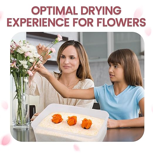(NET 24 LBS) Silica Gel for Flower Drying, Silica Gel Flower Drying Crystals, Reusable Flower Drying Silica for Wedding Bouquet Preservation