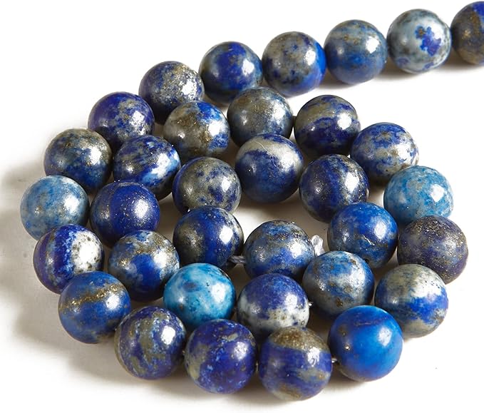 100pcs 8mm Lapis Lazuli Beads Natural Gemstone Beads Round Loose Beads for Jewelry Making