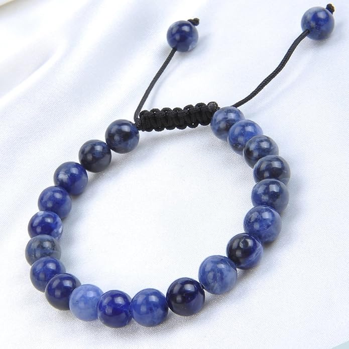 MASSIVE BEADS Natural Healing Power Gemstone Crystal Beads Unisex Adjustable Macrame Bracelets
