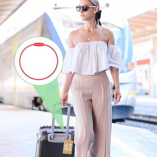 120 Pack Steel Wire Key Ring 1.5mm Metal Wire Keychain Cable Loops Holder/ID Keeper for Hanging Luggage Tags, Key Tags, Crafts, and Keyrings - Multicolor